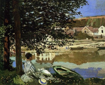 クロード・モネ Painting - ベネクール・クロード・モネの川の風景